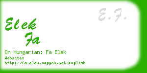 elek fa business card